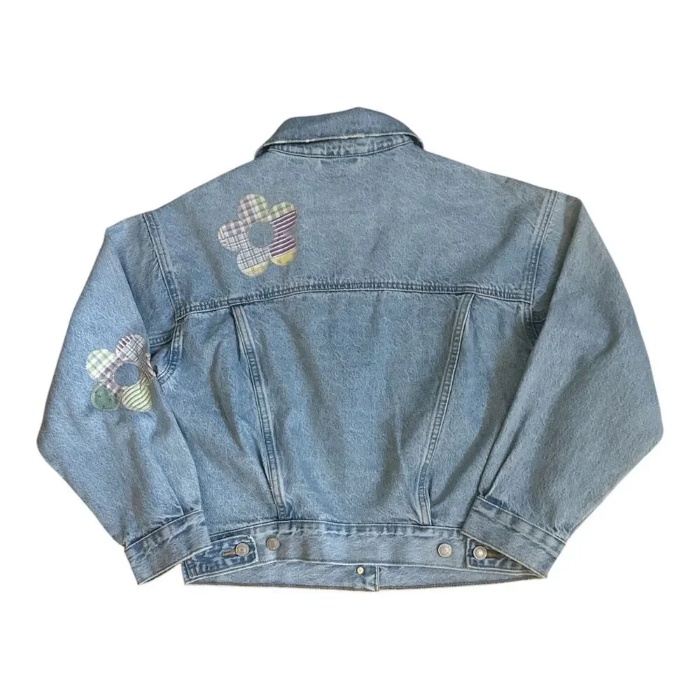 Levi’s 90’s Patchwork Denim Trucker Jacket Size XS NWT Light Wash Retro Relaxed